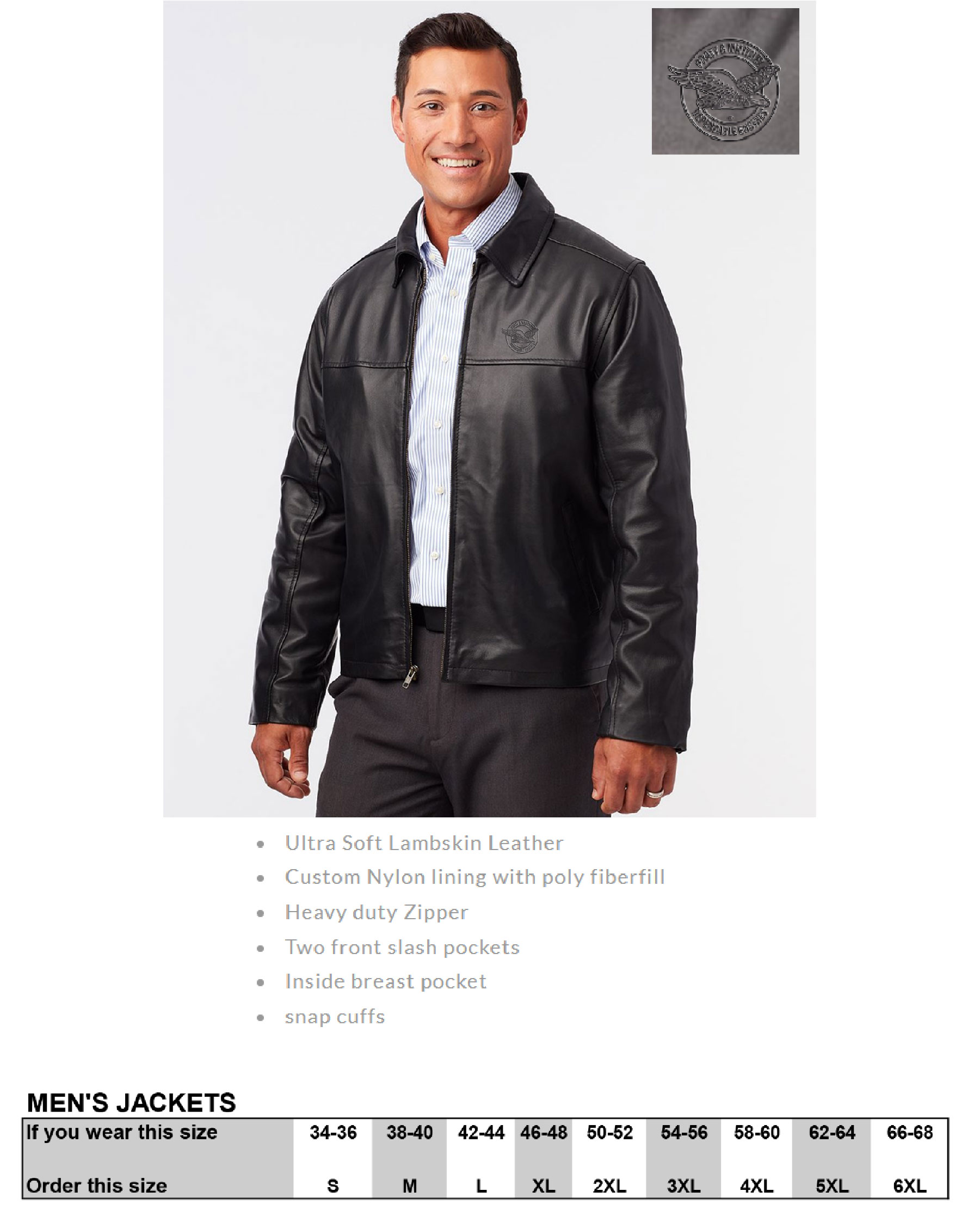 Pratt & Whitney Leather Bomber Jacket