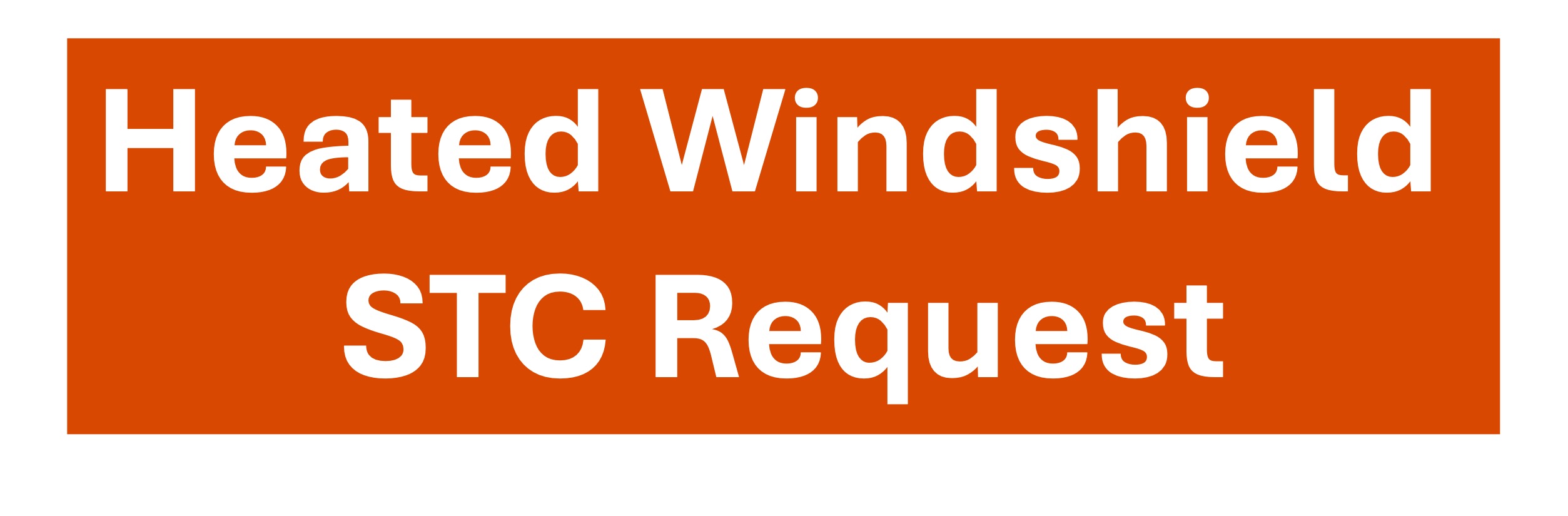Heated Windshield STC Form